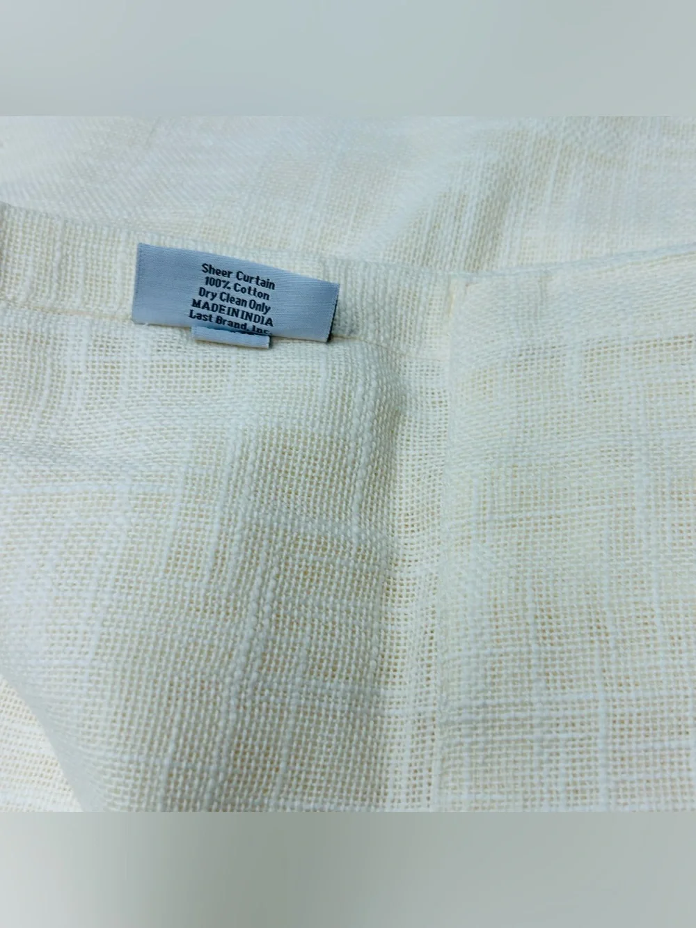 QUINCE Set Of 2 48x96 Cotton Sheer Curtains Ivory 8952